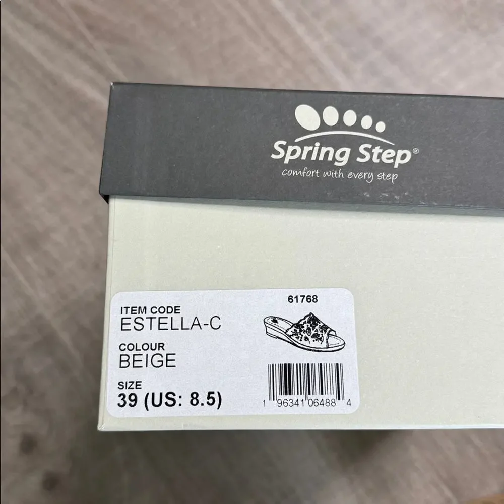 SPRING STEP Estella Women’s Beige Slide Sandals